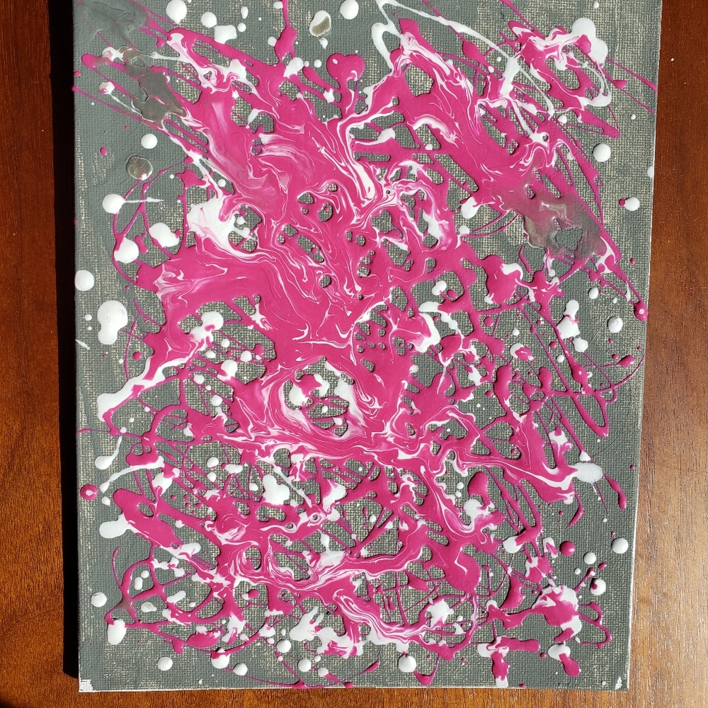 Original Wall Art Painting Pink Elephants 2- Acrylic on Canvas Board! Girly!